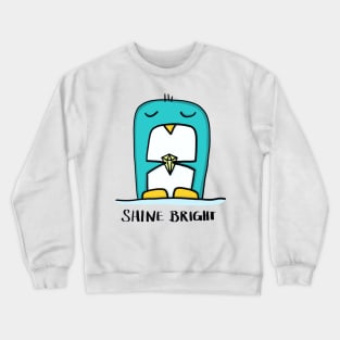 Shine bright - penguin with diamond Crewneck Sweatshirt